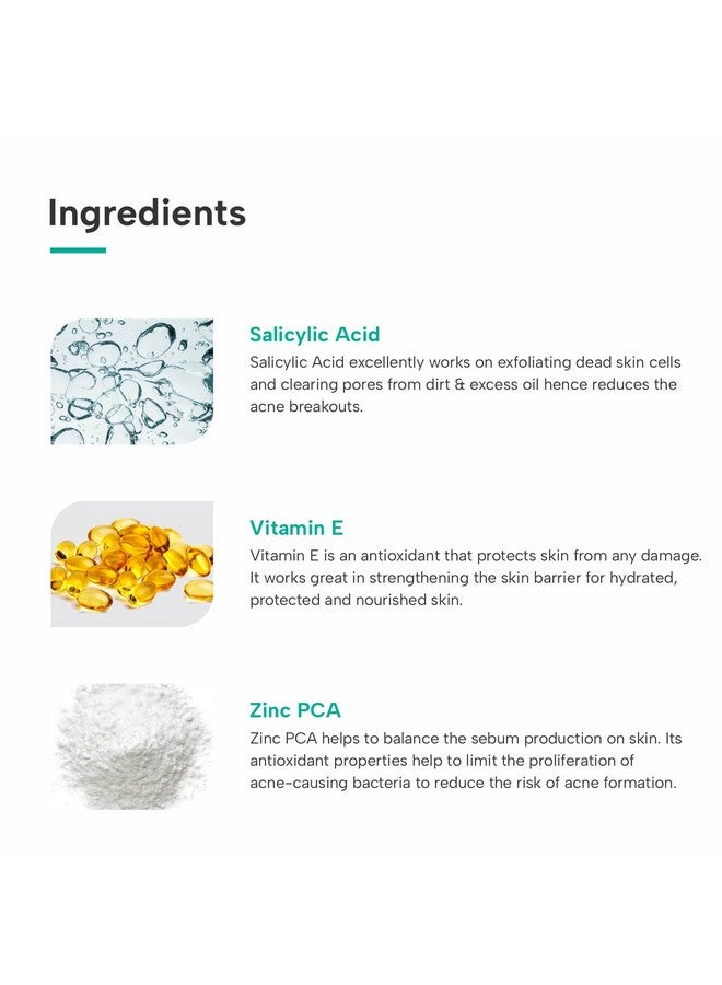 DERMATOUCH Salicylic Acid 2% Face Wash | For Acne & Oil Control | Suitable To All Skin Types | For Both Men & Women | 100Ml - Image 4