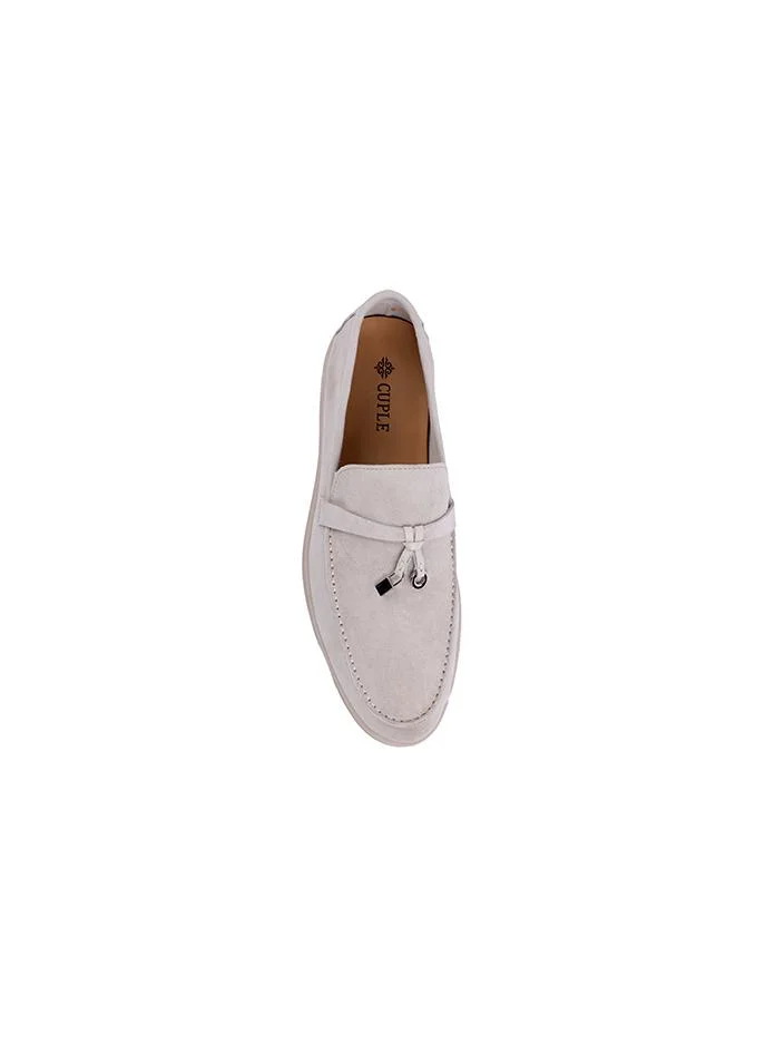 Cuple Beige Women's Suede Leather Flat Shoes Cuple for Women | Best Price UAE