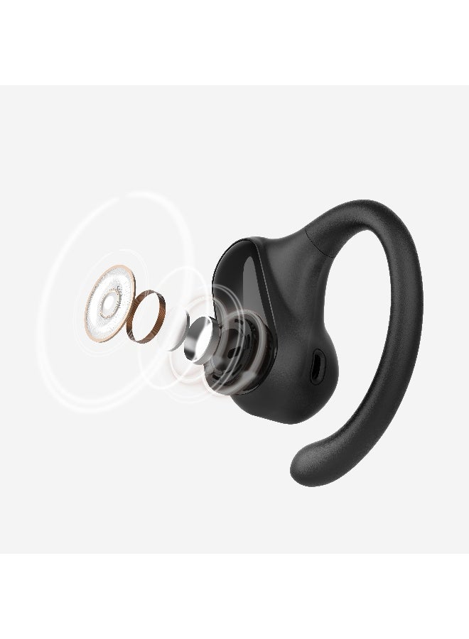 بيلكين سماعات لاسلكية مفتوحة SoundForm ClearFit من Belkin، سماعات رياضية خفيفة، سماعات بتقنية Bluetooth مع راحة تدوم، سماعات ضد الماء بتصنيف IPX5 لـ iPhone، المشي، ركوب الدراجات، الجري، والمزيد - أسود - Image 5