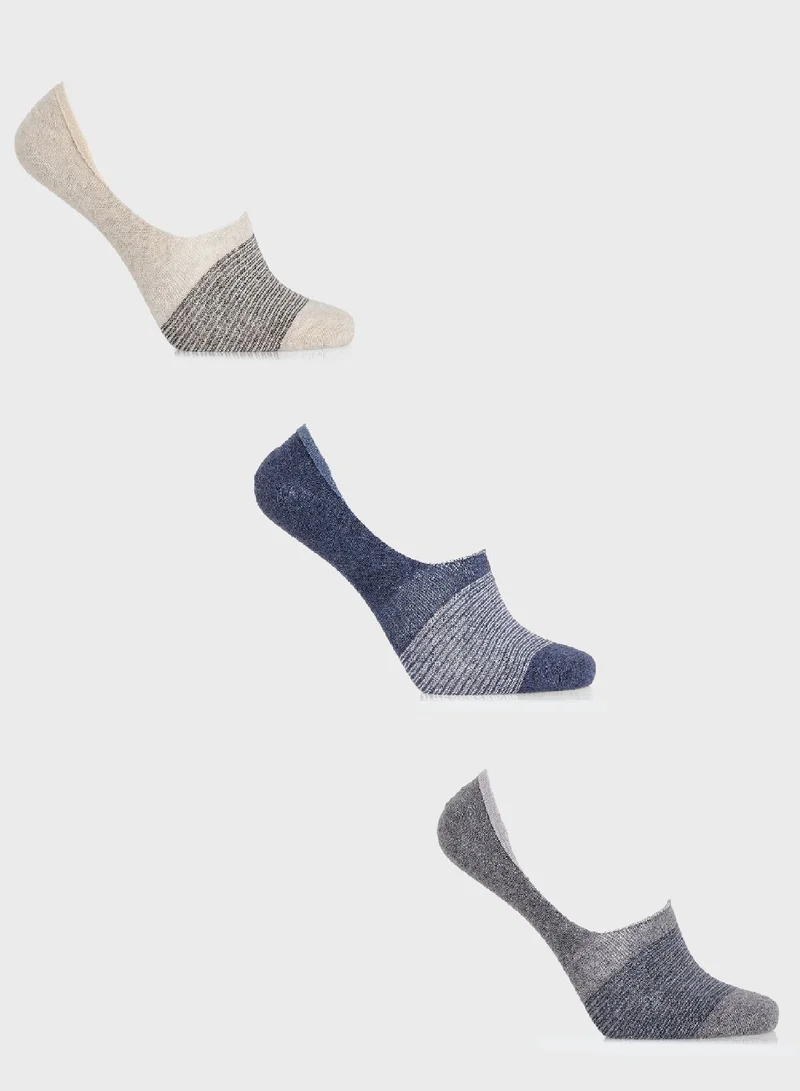 Mango Man 3 Pack No Show Socks