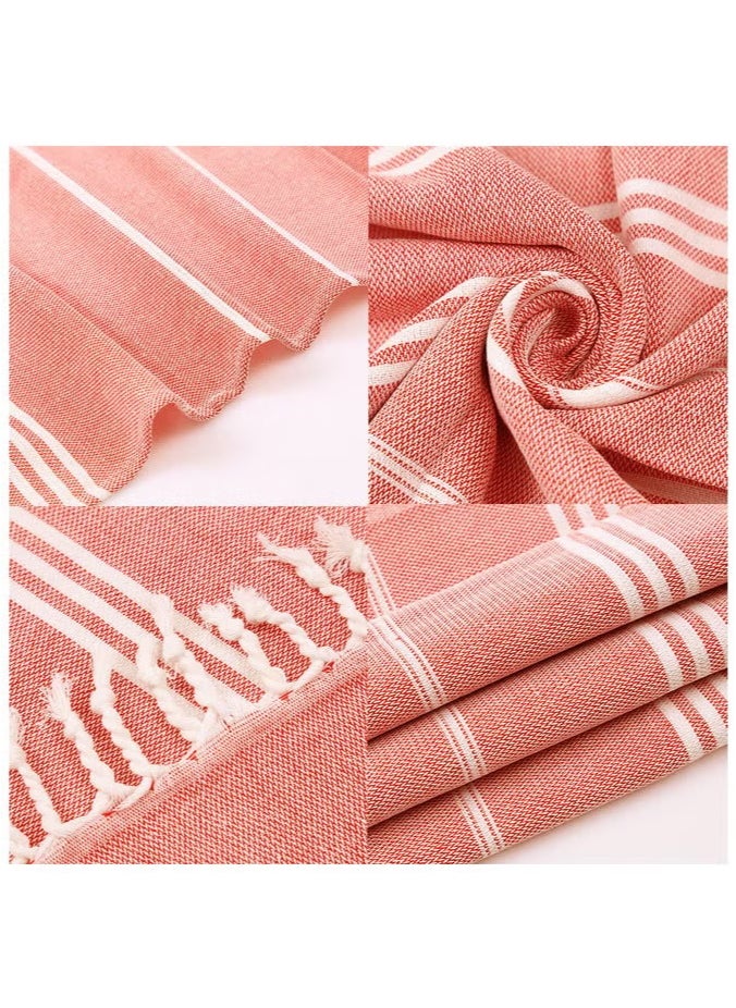 Rock Pow Turkish Beach Towel 35.4x71inch 100% Soft Cotton Sand Free Quick Dry Towel Turkish Towel Lightweight Travel Towel for Beach Gifts Beach Accessories 90x180cm  - Image 2