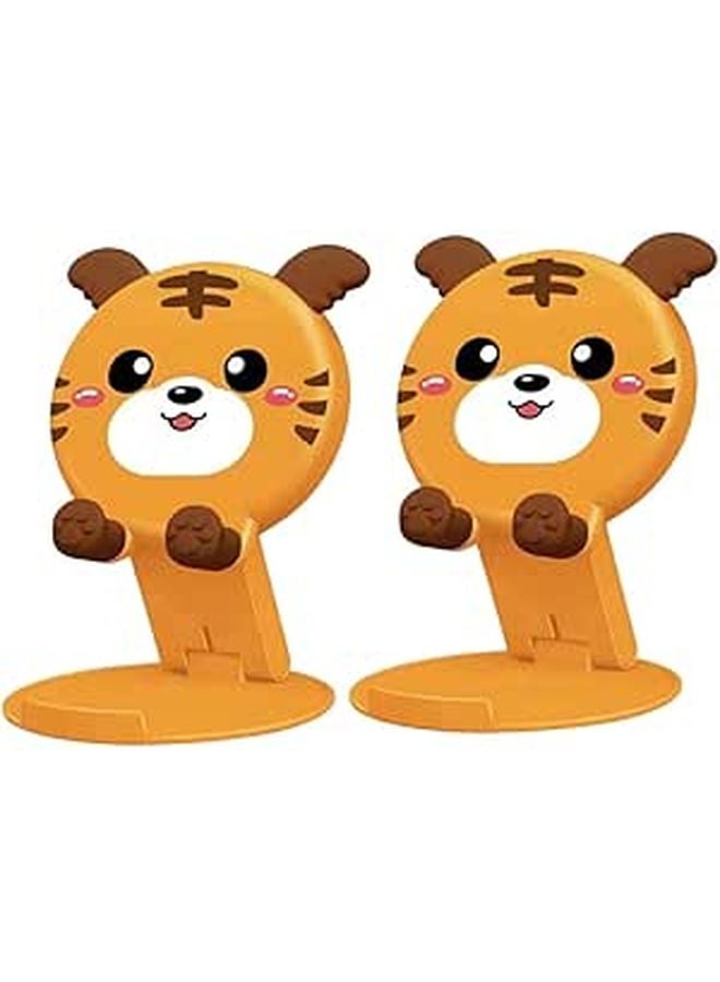Adjustable Gooseneck Silicone Phone Stand 2 Pack Desktop Holder For Streaming Conference - Image 1