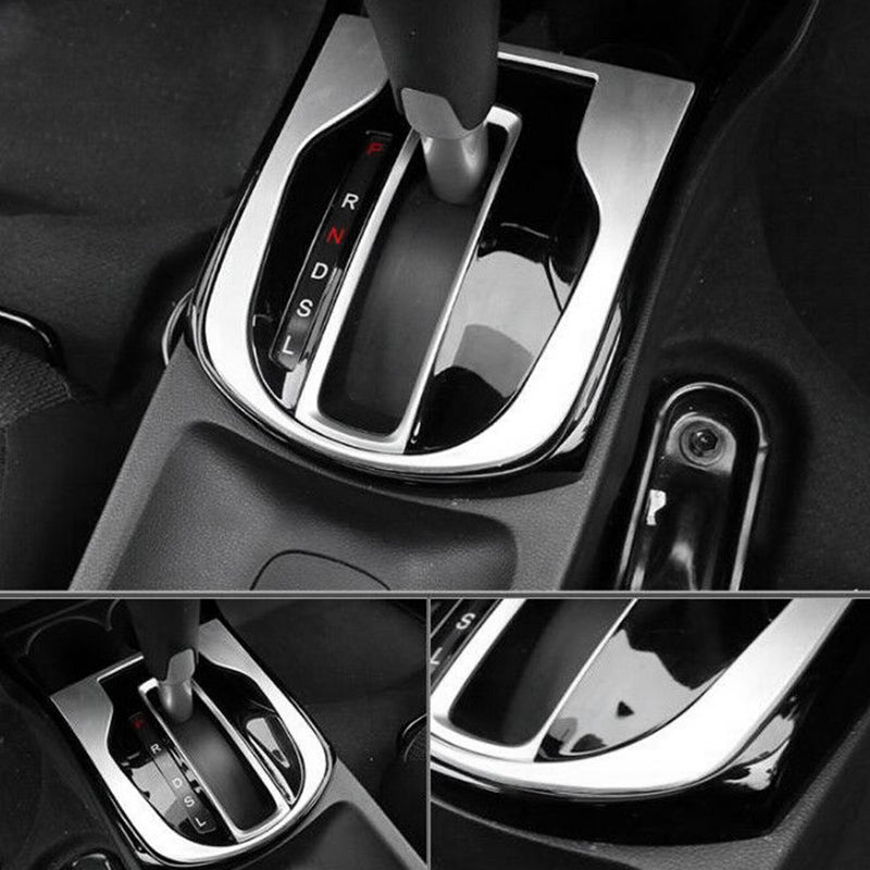 ABS Chrome Car Central Console Gear Shift Lever Box Panel Cover Trim Automotive Interior for Honda City 2014-2019 - Image 1