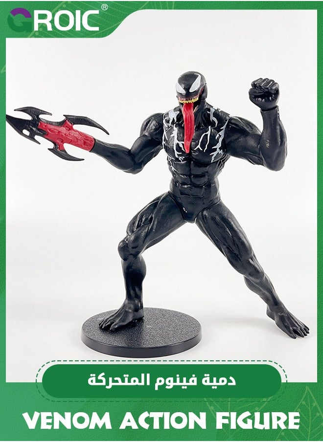 GROIC Epic Hero Venom, 6.7-Inch Action Figure with Replaceable Hand Accessory, Collectible Figures Toys, Spider-Man Maximum Venom Titan Hero Venom Action Figure, Inspired by The Universe  - Image 4