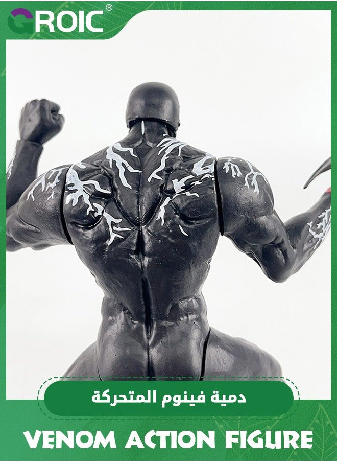GROIC Epic Hero Venom, 6.7-Inch Action Figure with Replaceable Hand Accessory, Collectible Figures Toys, Spider-Man Maximum Venom Titan Hero Venom Action Figure, Inspired by The Universe  - Image 5