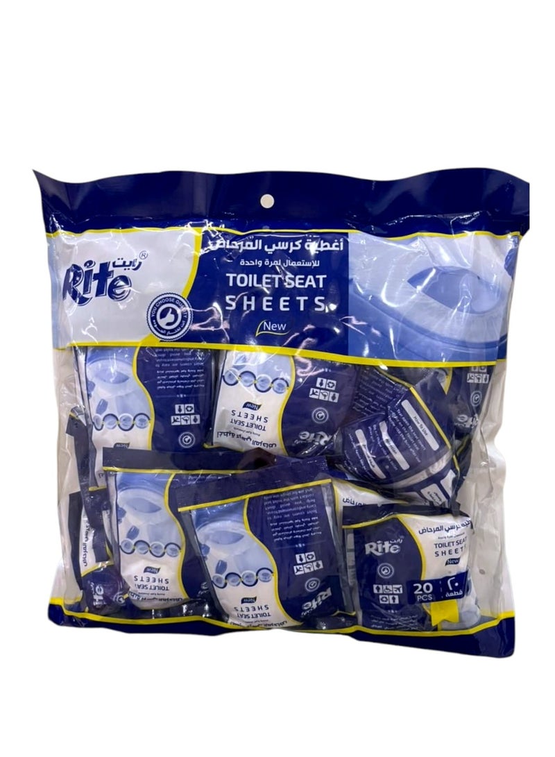 Rite Toilet Seat Sheets, 20 pieces
