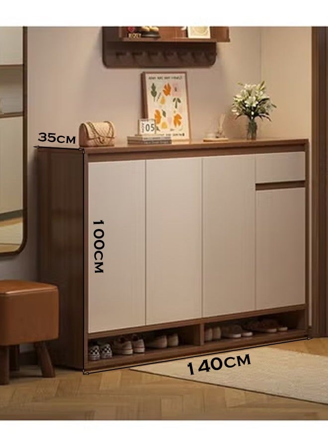 إن كي أكس خزانة أحذية فاخرة عالية الجودة مع أدراج متعددة الوظائف 140 سم - Image 2