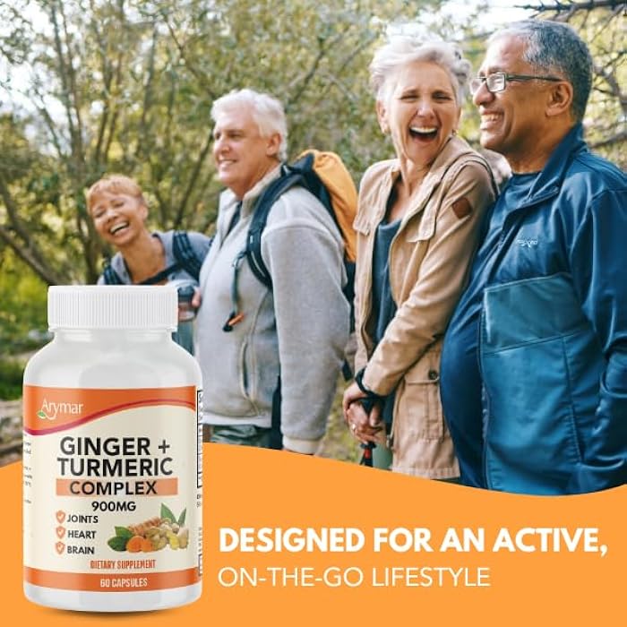 Arymar Ginger Turmeric Supplement – 60 Capsules – Herbal Dietary Supplement - Image 4