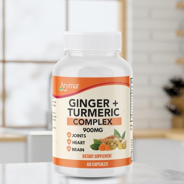 Arymar Ginger Turmeric Supplement – 60 Capsules – Herbal Dietary Supplement - Image 5