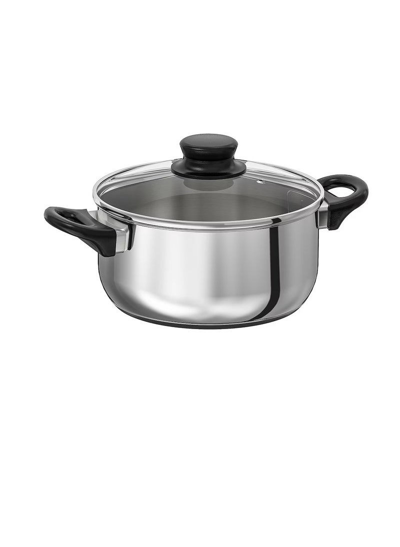 قدر بغطاء زجاج استانلس ستيل 2.8 لتر - Image 3