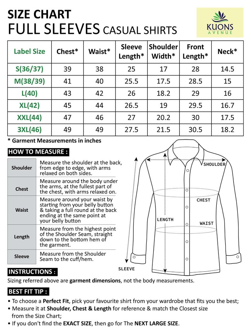 Kuons Avenue Men's Denim Casual Shirt | Men Denim Shirt (KACLFS1428T-XL_Black Cloud_X-Large) - Image 5
