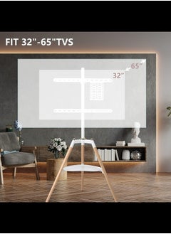 Generic Tripod TV Stand, Tripod Easel TV Stand for 32-65 inch LED LCD Screen Flat Curved Screen, Height Adjustable Studio TV Display Stand with 140° Swivel for Bedroom, Living Room, Corner TV Stand  - Image 5