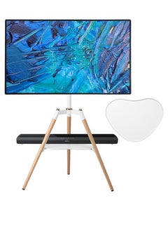 Generic Tripod TV Stand, Tripod Easel TV Stand for 32-65 inch LED LCD Screen Flat Curved Screen, Height Adjustable Studio TV Display Stand with 140° Swivel for Bedroom, Living Room, Corner TV Stand  - Image 1