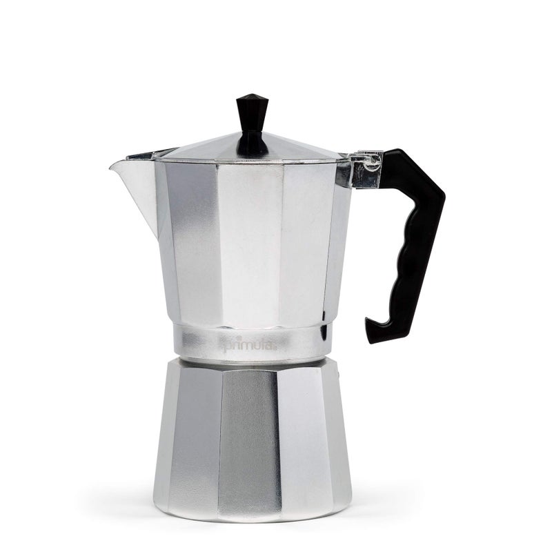 Primula Classic Stovetop Espresso and Coffee Maker Moka Pot for Italian and Cuban Caf Brewing Greca Coffee Maker Cafeteras 9 Espresso Cups Silver