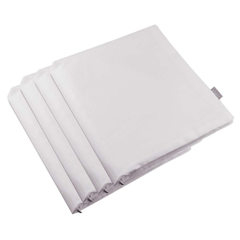 Thmyo 4-Pack 100% Cotton Comfortable Solid Decorative Throw Pillow Case  Square Cushion Cover Pillowcase Sublimation Blank Pillow Covers DIY Throw Pillowcase(16x16 inch/ 40x40cm Light Silver Grey) - Image 1