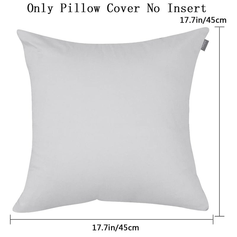 Thmyo 4-Pack 100% Cotton Comfortable Solid Decorative Throw Pillow Case  Square Cushion Cover Pillowcase Sublimation Blank Pillow Covers DIY Throw Pillowcase(16x16 inch/ 40x40cm Light Silver Grey) - Image 2