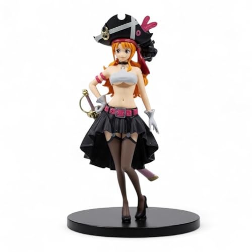 YOURKARTS.COMAnime Pirates Nami Figurine | One Piece Nami Collectible Action Figure | Cute Anime Girl Toy for Desk, Car & Home Decor | Gift for Collectible Gift for Anime Fans (Pirate Girl Nami) - Image 1