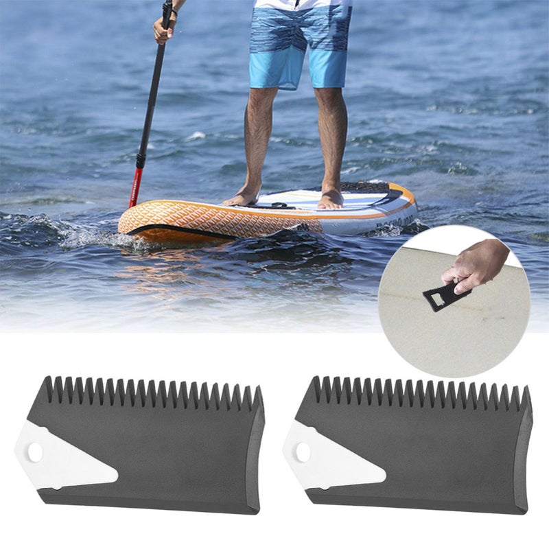 Surfboard Wax Comb And Scraper 2 Pieces PVC Surf Wax Cleaner Tool Accessory For Surfing Snowboard - Image 3