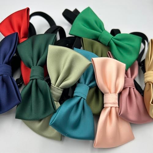 BEWDIO Sage Green Baby Bow Tie, Solid Pre Tied Bow Ties for Boys Toddler Adjustable Kids Bowties for Wedding Party (58-09) - Image 5