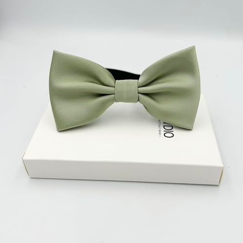 BEWDIO Sage Green Baby Bow Tie, Solid Pre Tied Bow Ties for Boys Toddler Adjustable Kids Bowties for Wedding Party (58-09) - Image 3