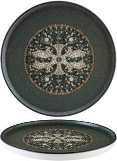 bonna Porcelain Mesopotamia Mosaic Anthracite 22CM Hygge Flat Plate Set of 6 S-MT-MZPMAHYG22DZ  - Image 2