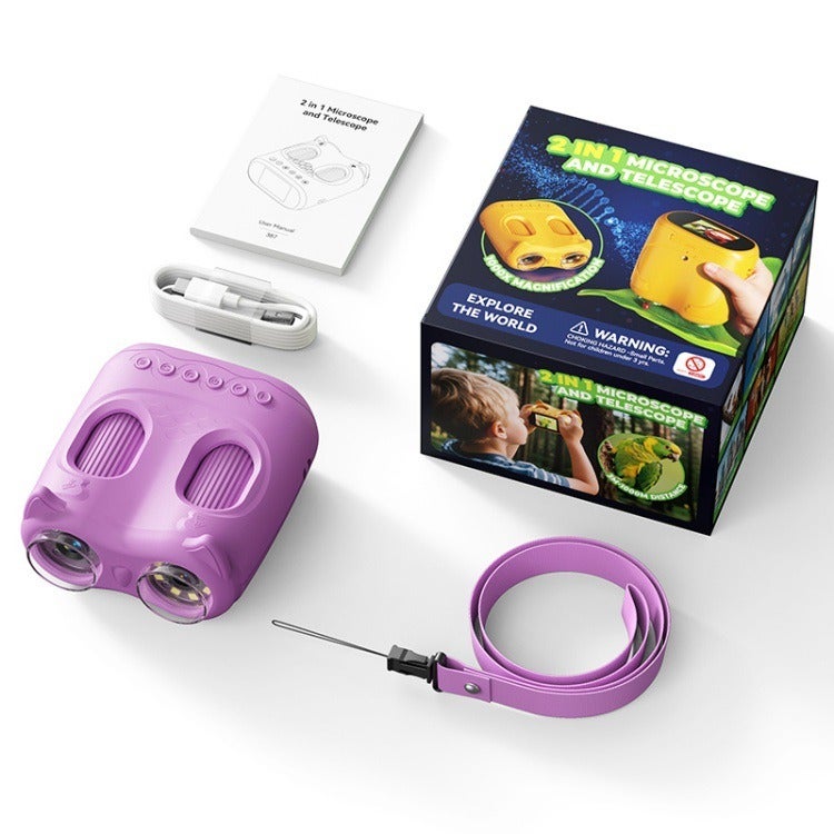 Gao Suo 1000x Children's Microscope, Educational Learning Magnifier, Portable Handheld Microscope for Outdoor and Home Use - Image 1