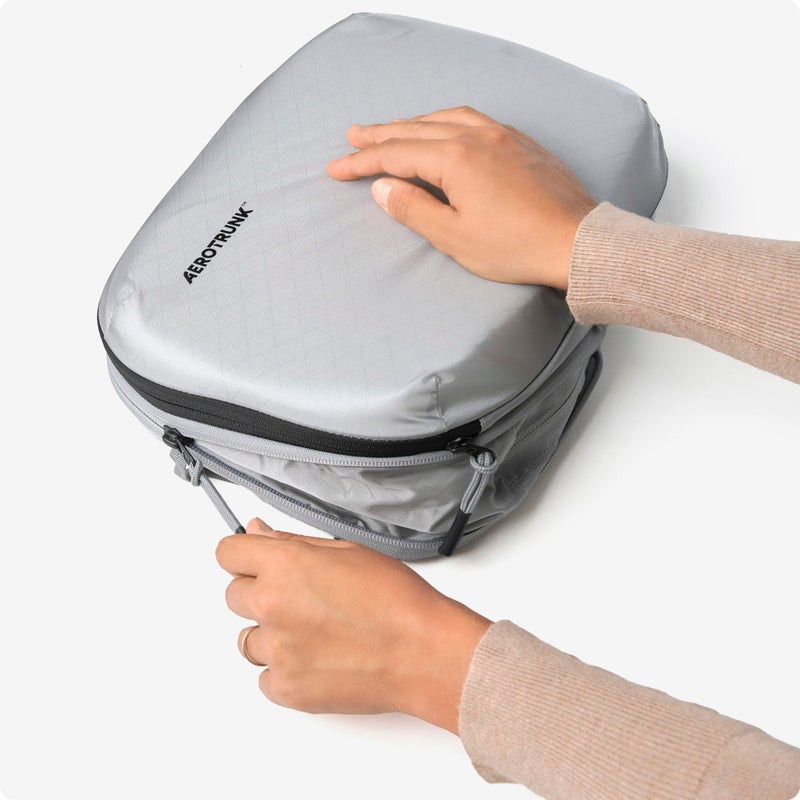 Aerotrunk Ultralight Compression Packing Cubes - Lightweight Travel Organizers for Suitcases and Luggage (6-Pack, Light Grey) - Image 2