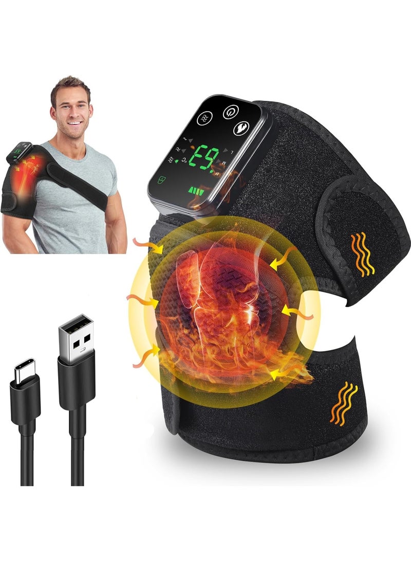 3-in-1 Cordless Knee, Shoulder, and Elbow Massager with Heat & Vibration - Multipurpose Heated Support Brace - Portable Heating Pad for Joint Pain Relief and Deep Tissue Recovery - Image 1