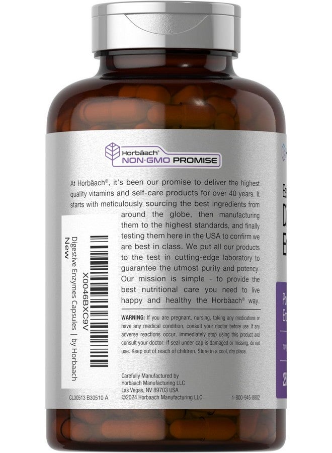 Horbäach Essential Digestive Enzymes | 250 Capsules | Powerful Enzyme Blend for Men & Women | Non-GMO & Gluten Free Supplement - Image 3