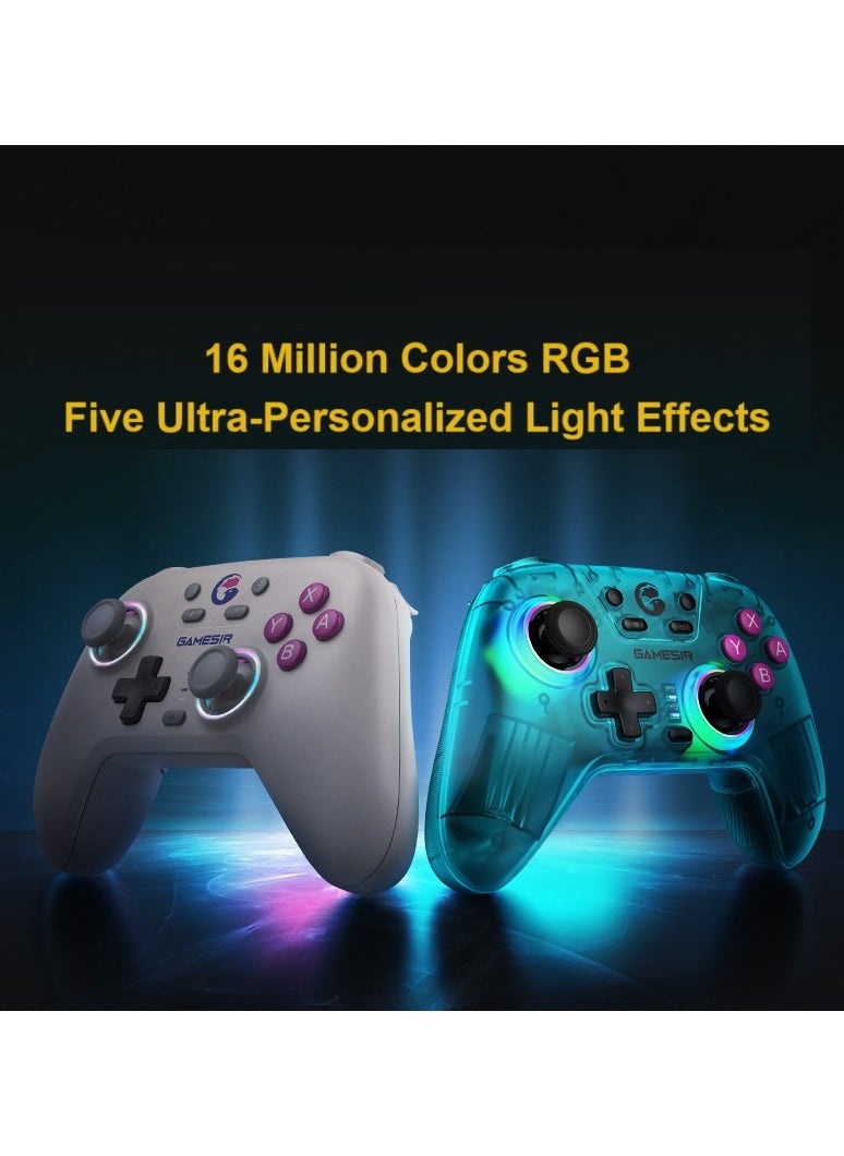 Generic Dazzling Gamepad GameSir Nova NS Wireless Bluetooth Game Controller for Switch, PC, Steam, Android, iOS with Hall Effect Trigger, Turbo, Rumble Vibration Transparent Green  - Image 3