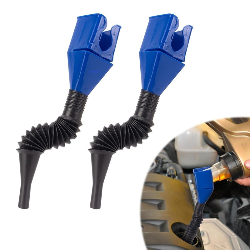RIMDIXA RIMDIXA Universal Flexible AntiSpill Fuel Transferring Funnel With RemovableRetractable Hose No Spilling Universal Clipon Funnel For Dispensing Petrol Diesel Water Oil Fuel 1 - Image 1