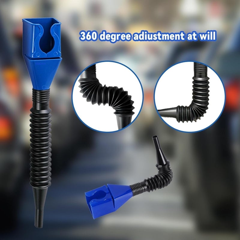 RIMDIXA RIMDIXA Universal Flexible AntiSpill Fuel Transferring Funnel With RemovableRetractable Hose No Spilling Universal Clipon Funnel For Dispensing Petrol Diesel Water Oil Fuel 1 - Image 3