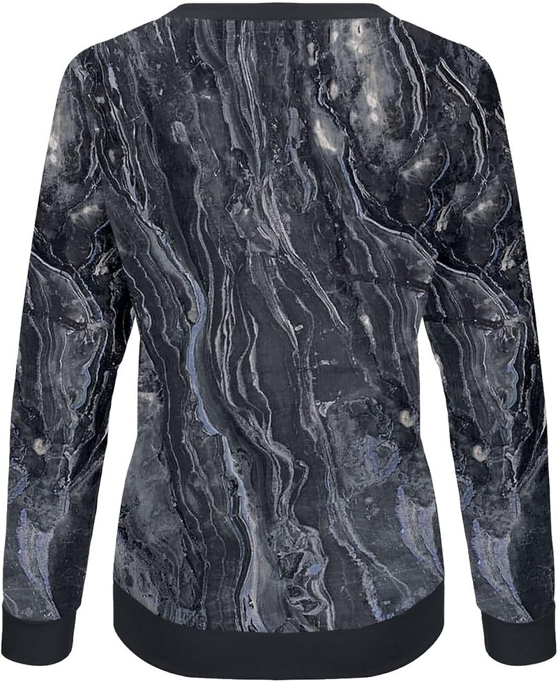 cheekyglo Women's Casual Long Sleeve Round Neck Sweatshirt Lightweight Print Pullover Comfy Loose Fit Fall Shirts Blouse - Image 3