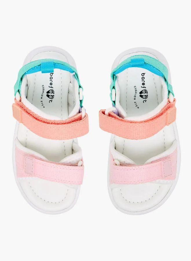 بيرفيت صنادل بناتي بشريط لاصق وتصميم ملون