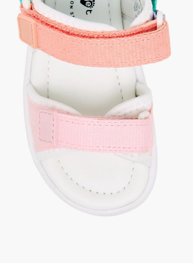 Barefeet Girls Colourblock Hook and Loop Sandals - Image 3