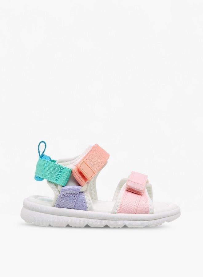 Barefeet Girls Colourblock Hook and Loop Sandals - Image 1