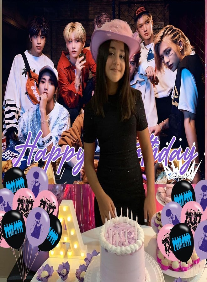 karg Stray Kids Merch 5 Backdrop 5x3 Vinyl Stray Kids Kpop Birthday Party Supplies Photography Background Picture Photoshoot Cake Table Decor Banner Shoot Drapes Poster - Image 4