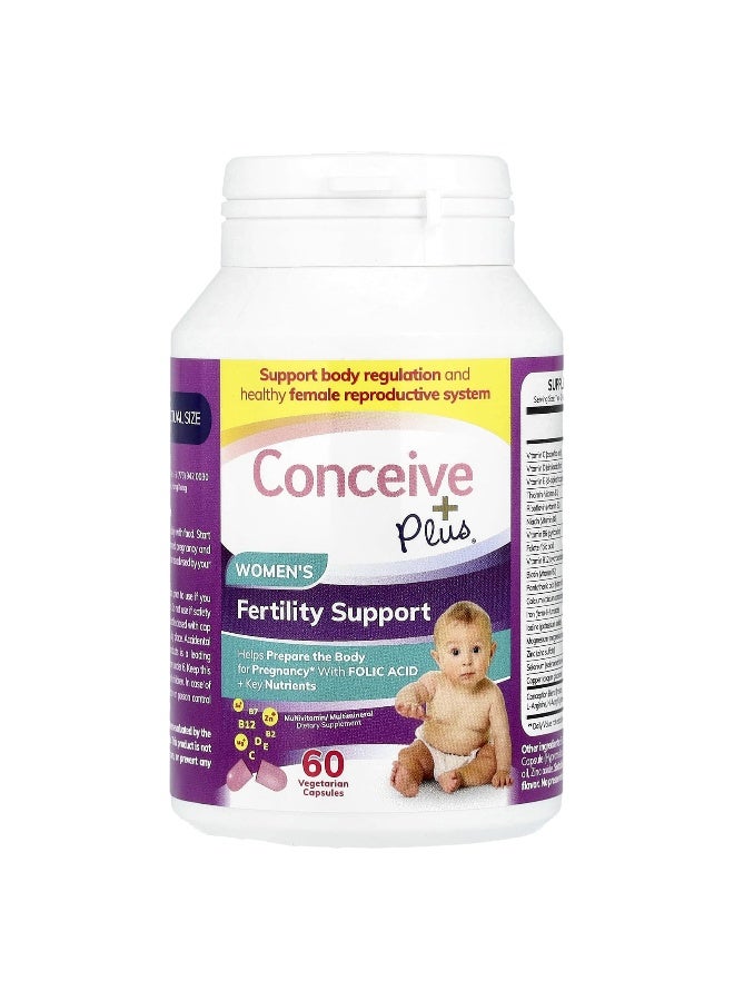 Conceive Plus, Women's Fertility Support, 60 Vegetarian Capsules (Packaging may vary) - Image 1