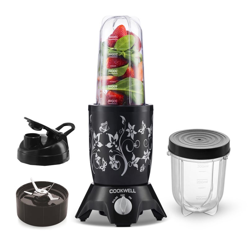 Cookwell Bullet Mixer Grinder (2 Jars, 1 Blade, Black) - Copper, 600 Watts - 2 Year Warranty - Image 3