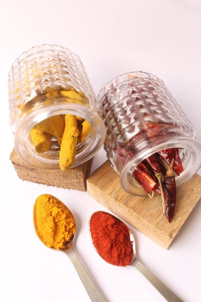 Gopendra Glass Jars with Air Tight Lid, 300ml (6pcs) - Round, Transparent, Kitchen Jar - Image 4