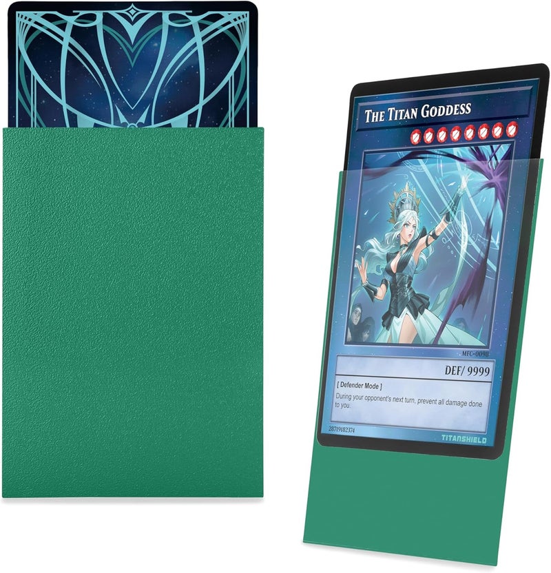 TitanShield (150 Sleeve/Green Small Japanese Sized Trading Card Sleeves Deck Protector for Yu-Gi-Oh, Cardfight!! Vanguard & More - Image 3