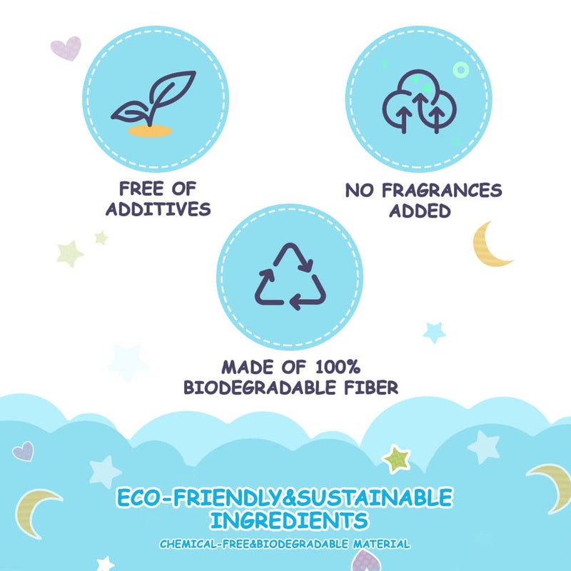 Orighty Baby Dry Wipes - Super Soft & Gentle Baby Washcloths, Use Wet or Dry, 100% Unscented Tissue for Babies Sensitive Skin, Ideal for Diaper Changes, Feeding, Nursing, Runny Nose & Drool, 600 Count - Image 4