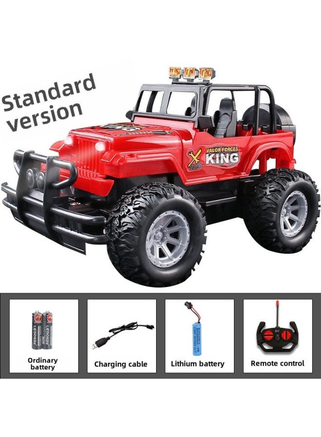 Remote Control Car Toy Boy Car Racing Wireless Off-road Vehicle Baby Electric 3-year-old Children's Car 6 Boys 5-7-Color:Off-road Vehicle-red Rechargeable Model) 1 Set Of Lithium Batteries] - Image 1