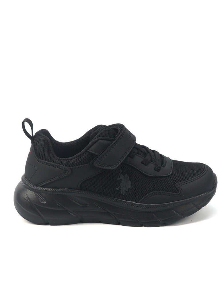 U.S. Polo Assn. Kids Black Velcro Strap Sneakers – Easy-On, Day Fun for Little Explorers!  - Image 1