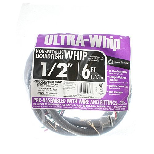 Southwire ساوثواير 55189407 55189401 خراطيم مرنة محكمة السد; 1/2 بوصة × 6 أقدام; بي في سي; رمادي - Image 3