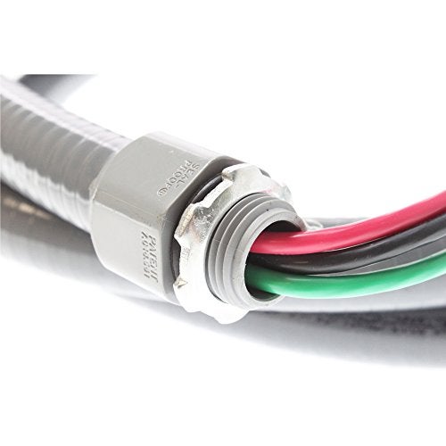 Southwire ساوثواير 55189407 55189401 خراطيم مرنة محكمة السد; 1/2 بوصة × 6 أقدام; بي في سي; رمادي - Image 2