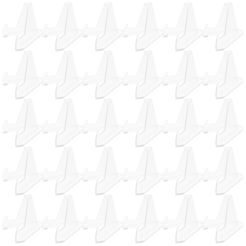 30pcs Mini Acrylic Easel Stands Portable Display Rack for Coins Cards Small Signs Desktop Tabletop Organizer - Image 2