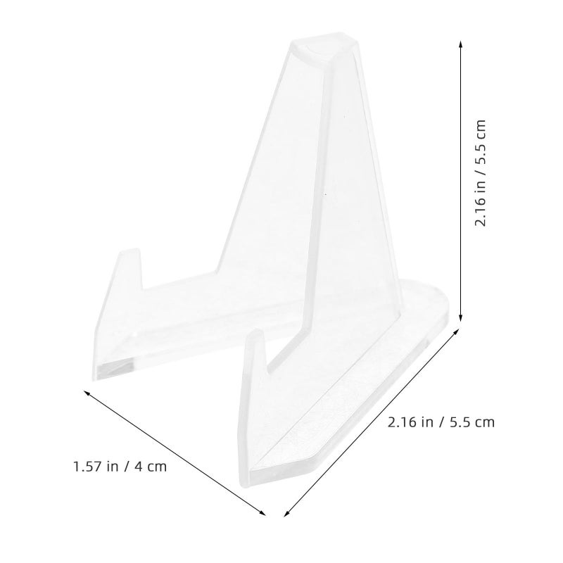 30pcs Mini Acrylic Easel Stands Portable Display Rack for Coins Cards Small Signs Desktop Tabletop Organizer - Image 3
