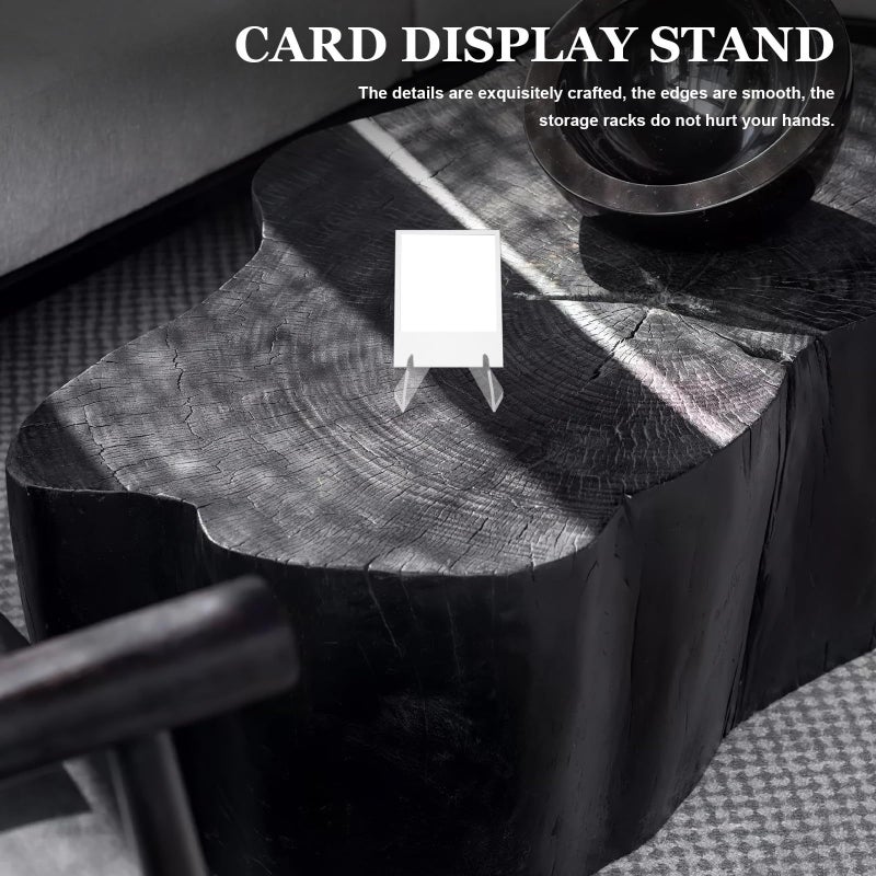 30pcs Mini Acrylic Easel Stands Portable Display Rack for Coins Cards Small Signs Desktop Tabletop Organizer - Image 4