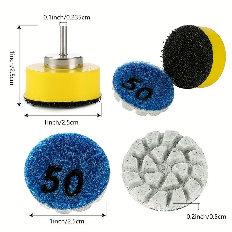 8pcs Diamond Abrasive Discs For Jade Agate Marble Polishing 2.3mm Shank - Image 2
